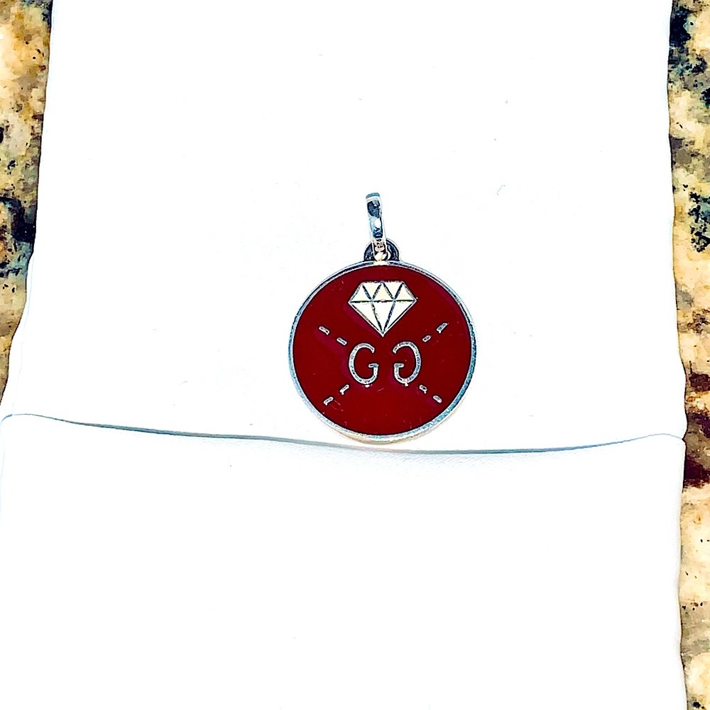(New in Box) GucciGhost Sterling Silver and Enamel Pendant